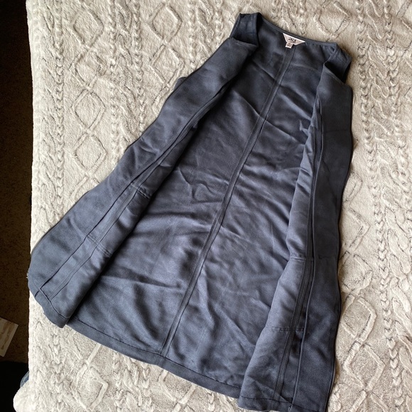 Blue Faux suede zip front dress by BB Dakota - Picture 5 of 8